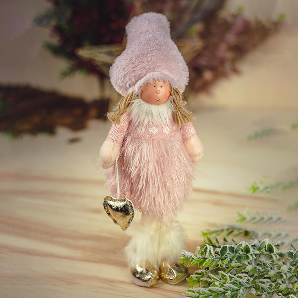 Boneca Jolie Rosa Com Coração 42cm | Natal Formosinha